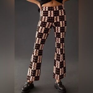 Anthropologie Maeve The Margot Kick-Flare Cropped Pants